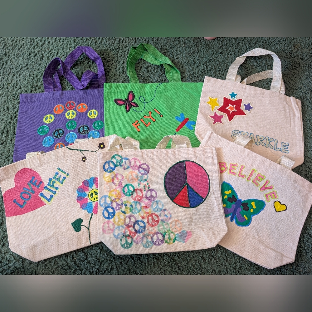 Hand painted tote bag Pick 2 for $8